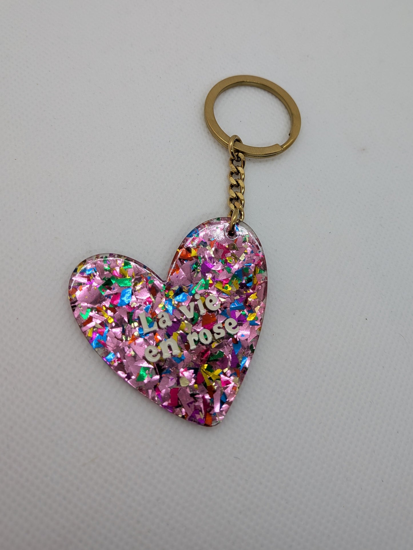Porte clé "La vie en rose"