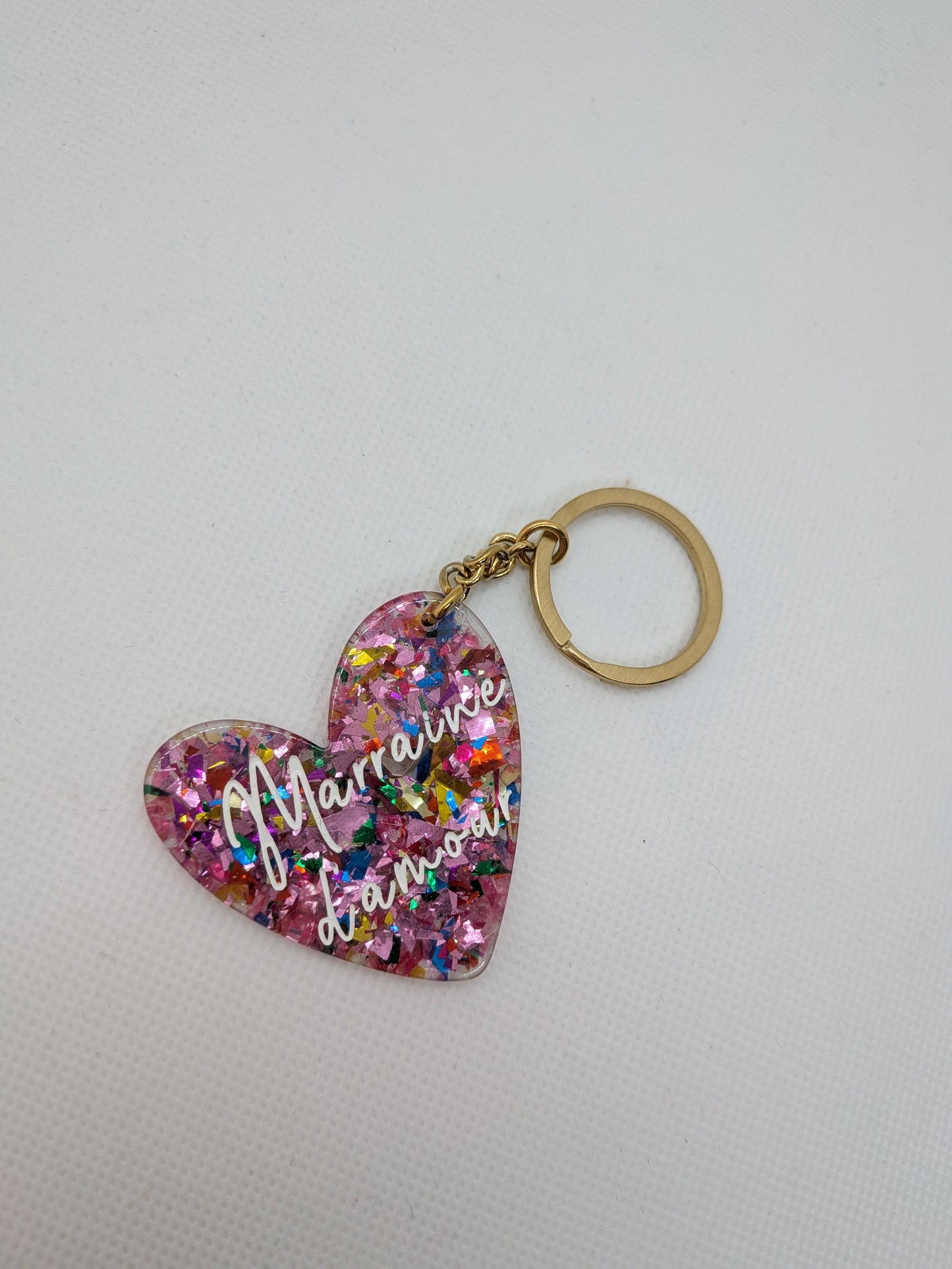 Porte clé "Marraine d'amour"