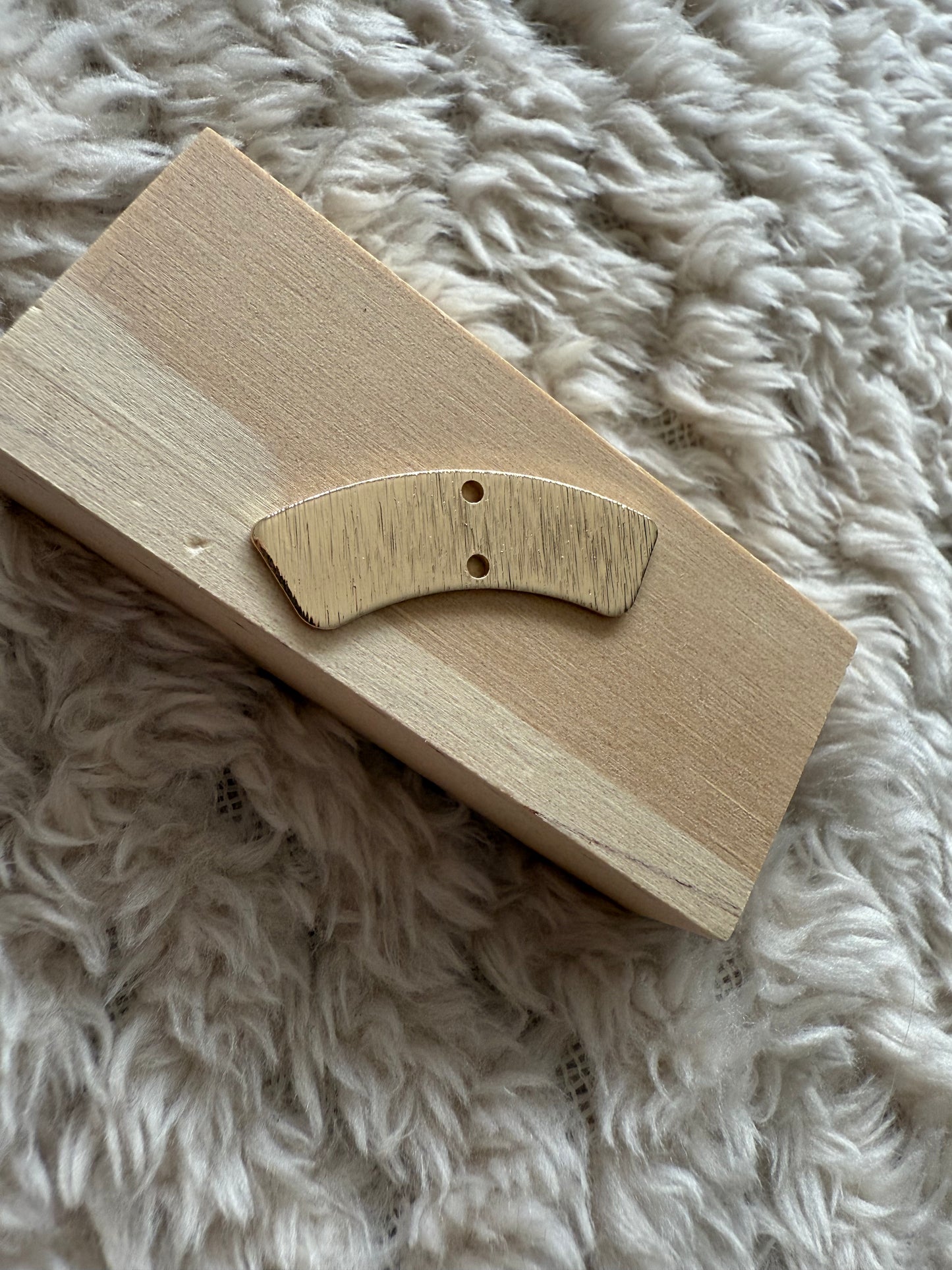 Charm rectangle doré