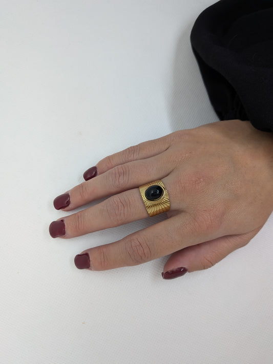 Bague Poussière d'Etoiles noir