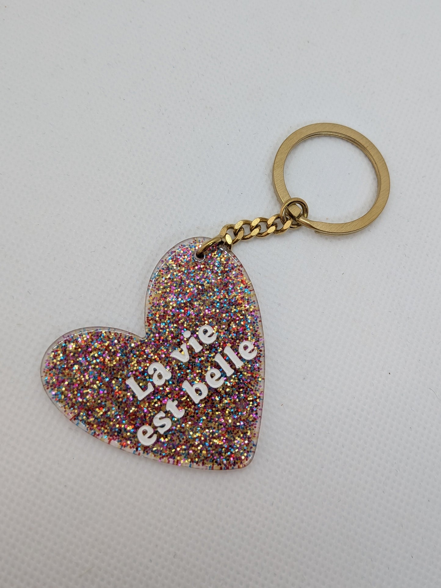 Porte clé "La vie est belle"