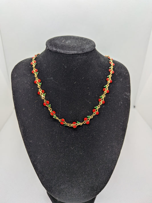Collier cerise